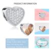 ELESHE 100% Authentic 925 Sterling Silver Bead Charm Fit Original Bracelet Bangle DIY Custom Photo Heart Beads Jewelry Making 3