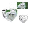 ELESHE 100% Authentic 925 Sterling Silver Bead Charm Fit Original Bracelet Bangle DIY Custom Photo Heart Beads Jewelry Making 19