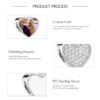 ELESHE 100% Authentic 925 Sterling Silver Bead Charm Fit Original Bracelet Bangle DIY Custom Photo Heart Beads Jewelry Making 30