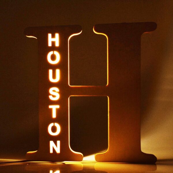 Personalized Wall Decor LED Night Light 26 Letter With Name Sign Light for Couples Baby Room Bedroom Custom Wooden Lamp Engraved 10
