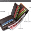 GUBINTU Genuine Leather Men Wallets Coin Pocket Zipper Real Men's Leather Wallet with Coin High Quality Male Purse cartera 20