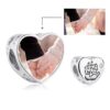 ELESHE 100% Authentic 925 Sterling Silver Bead Charm Fit Original Bracelet Bangle DIY Custom Photo Heart Beads Jewelry Making 23