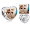 ELESHE 100% Authentic 925 Sterling Silver Bead Charm Fit Original Bracelet Bangle DIY Custom Photo Heart Beads Jewelry Making 13