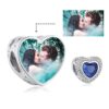 ELESHE 100% Authentic 925 Sterling Silver Bead Charm Fit Original Bracelet Bangle DIY Custom Photo Heart Beads Jewelry Making 8