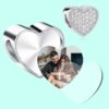 ELESHE 100% Authentic 925 Sterling Silver Bead Charm Fit Original Bracelet Bangle DIY Custom Photo Heart Beads Jewelry Making 4