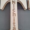 Personalized Wall Decor LED Night Light 26 Letter With Name Sign Light for Couples Baby Room Bedroom Custom Wooden Lamp Engraved 9