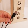 Personalized Wall Decor LED Night Light 26 Letter With Name Sign Light for Couples Baby Room Bedroom Custom Wooden Lamp Engraved 6