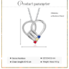 JewelOra Personalized Family Heart Pendant Necklace with 2-6 Birthstones Customized Engraving Name Mother Necklace New Year Gift 15