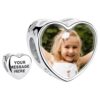 ELESHE 100% Authentic 925 Sterling Silver Bead Charm Fit Original Bracelet Bangle DIY Custom Photo Heart Beads Jewelry Making 14