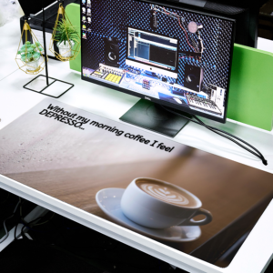 Morning Coffee Non-slip Mouse Pad 35" x 16"