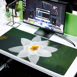 Rectangular Water Lily Non-slip Mouse Pad 35" x 16"