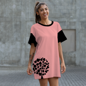Lovely V-neck Short Sleeve Mini Dress