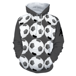Unisex Football Print Jacket with Pockets