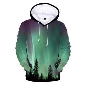 Unisex Aurora All Over Print Hoodie with Pockets