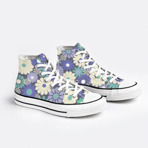 Floral Canvas Shoes High Top Sneakers
